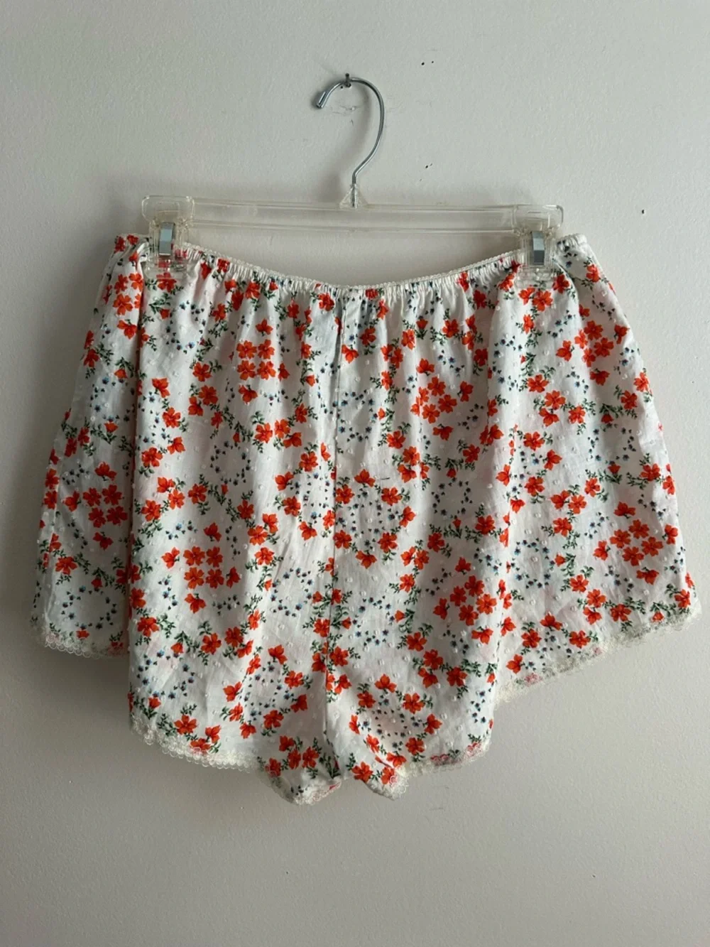 Blush • Ditsy Floral‎ Lace Trim Pajama Shorts